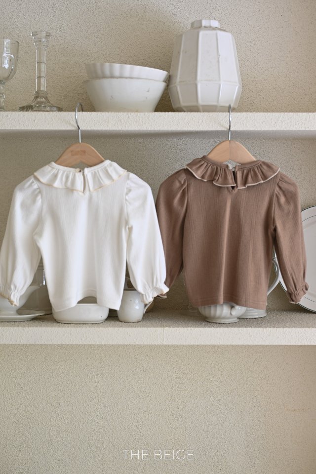 The Beige - Korean Baby Fashion - #babyoutfit - Collar Frill Tee - 4