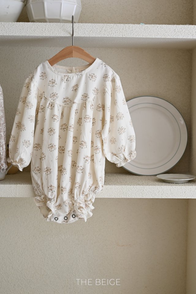 The Beige - Korean Baby Fashion - #babyoutfit - Shirring Printed Suit - 2