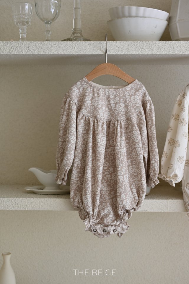 The Beige - Korean Baby Fashion - #babyoutfit - Shirring Printed Suit - 3