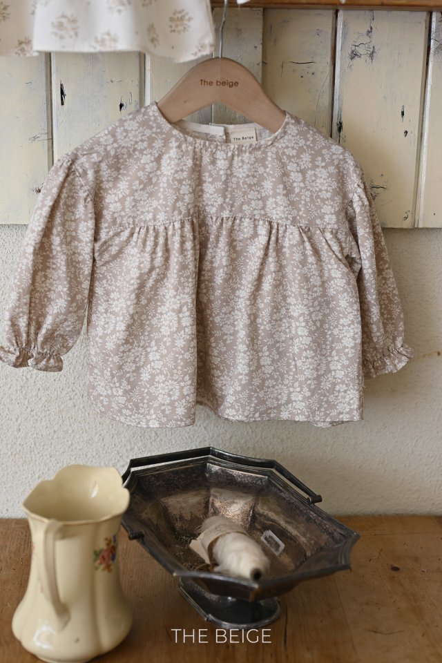 The Beige - Korean Baby Fashion - #babyoutfit - Flower Blouse - 2