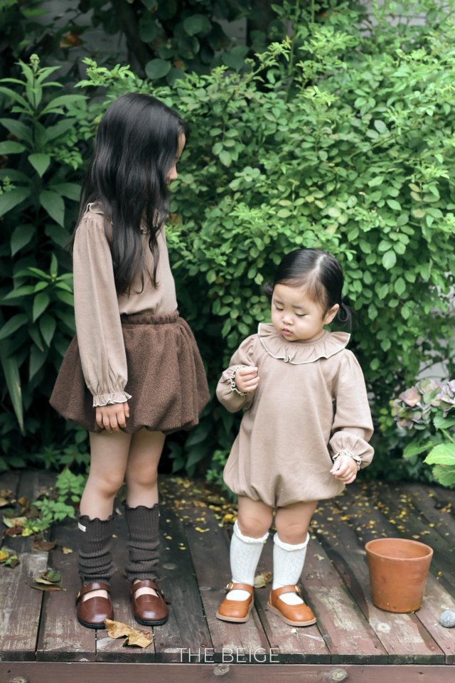 The Beige - Korean Baby Fashion - #onlinebabyboutique - Collar Frill Suit - 7