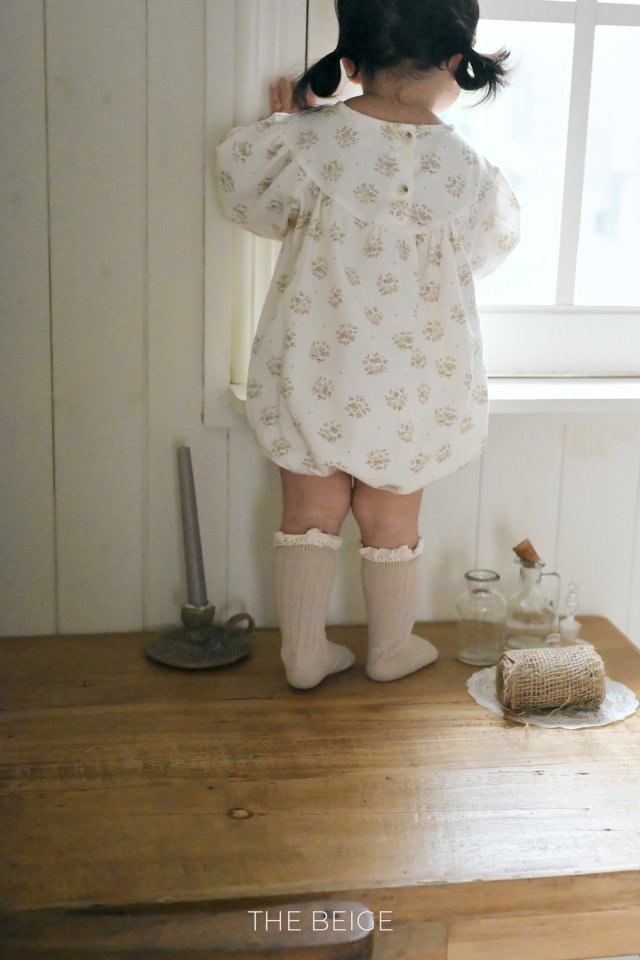 The Beige - Korean Baby Fashion - #smilingbaby - Shirring Printed Suit - 7