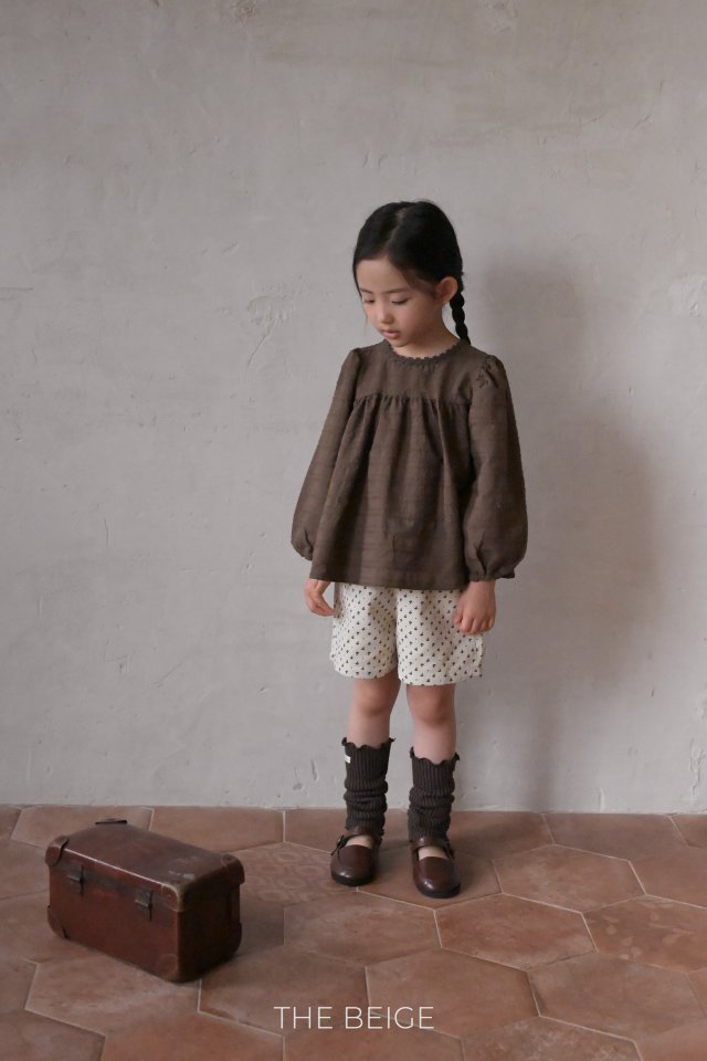 The Beige - Korean Baby Fashion - #smilingbaby - Jacquard Blouse - 5