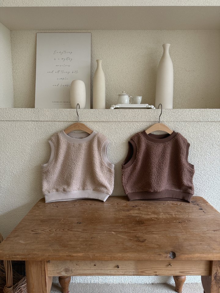 The Beige - Korean Children Fashion - #toddlerclothing - Boucle Vest