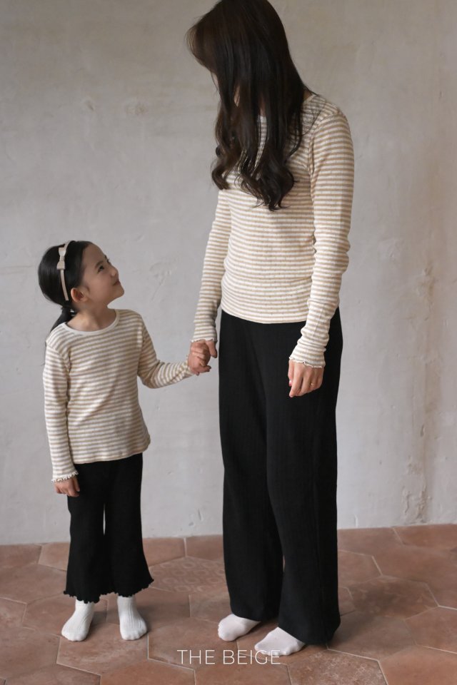 The Beige - Korean Women Fashion - #momslook - Ribbed Wide Pants (Adult) - 2