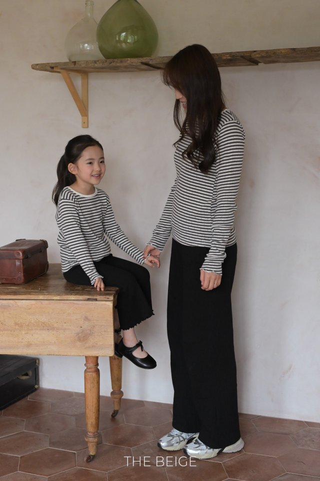 The Beige - Korean Women Fashion - #womensfashion - Ribbed Wide Pants (Adult) - 4
