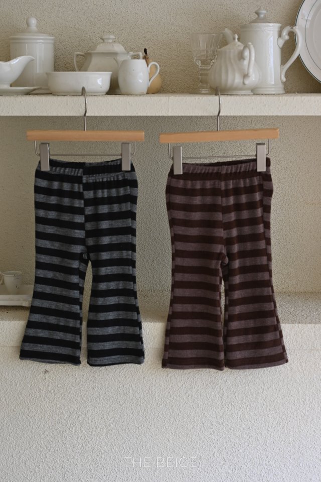 The Beige - Korean Women Fashion - #momslook - Stripe Flare Pants (Adult)