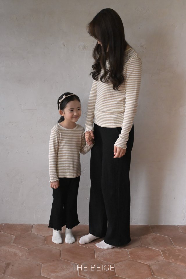 The Beige - Korean Women Fashion - #womensfashion - Ribbed Wide Pants (Adult) - 3