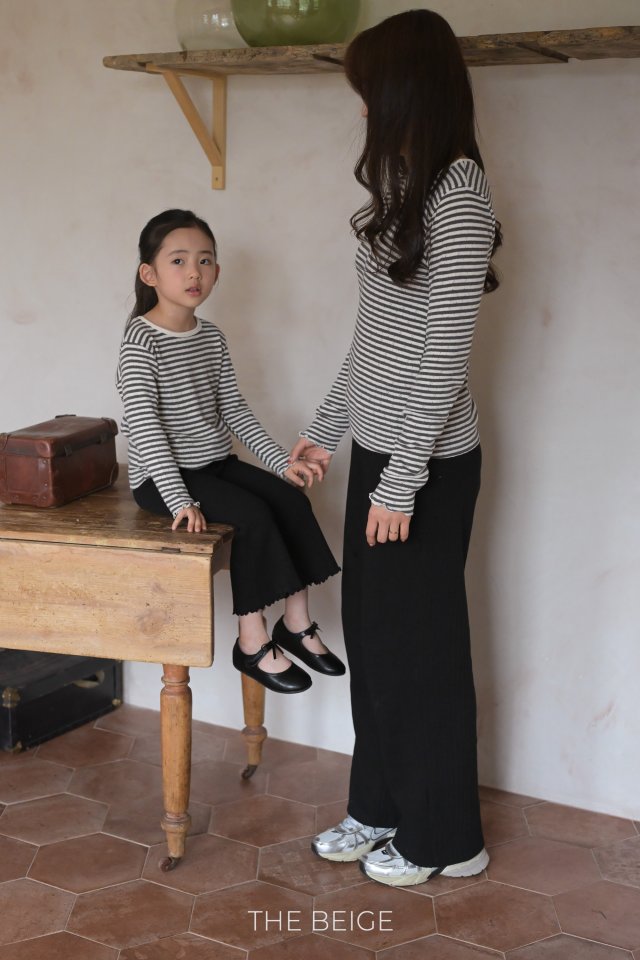 The Beige - Korean Women Fashion - #womensfashion - Ribbed Wide Pants (Adult) - 5