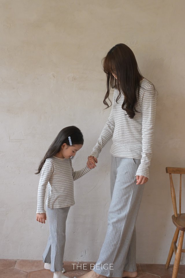 The Beige - Korean Women Fashion - #womensfashion - Ribbed Wide Pants (Adult) - 7