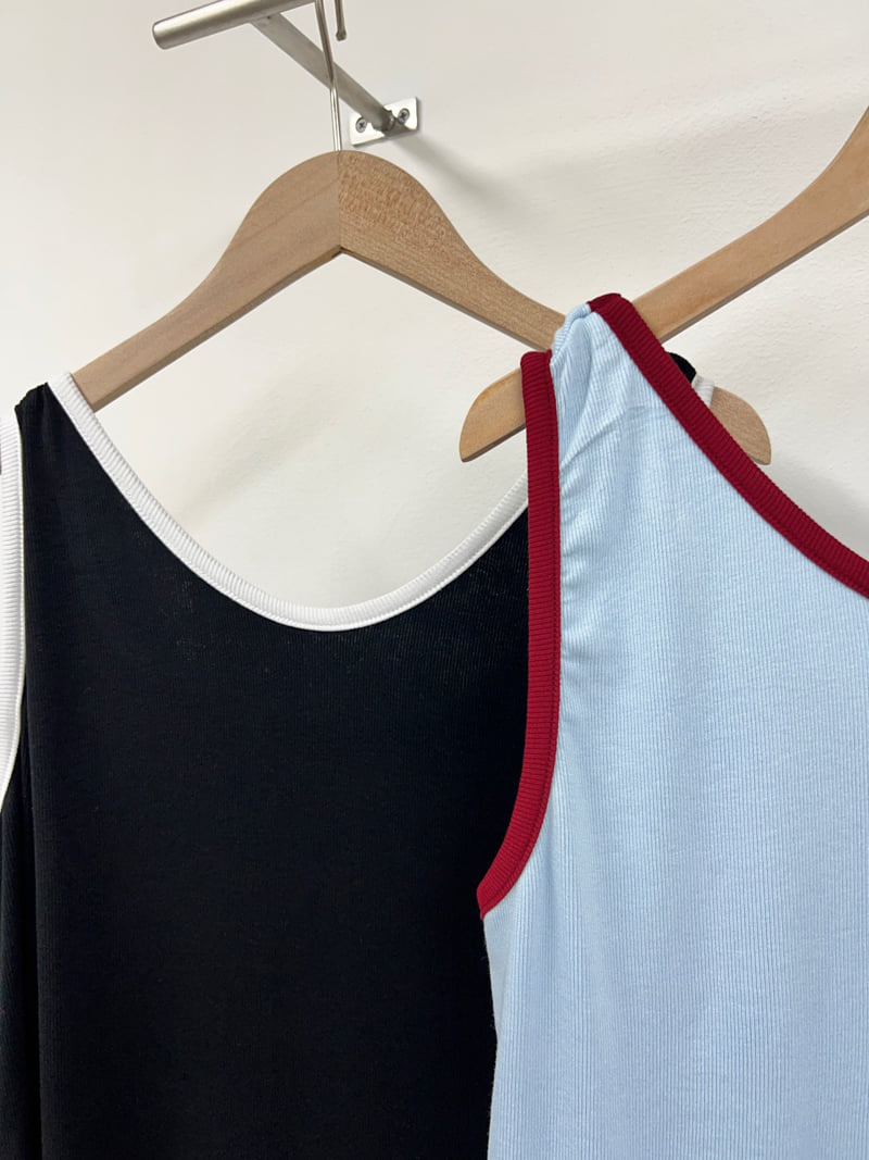 The Fine.b - Korean Women Fashion - #momslook - Double-Sided Color Block Sleeveless - 5