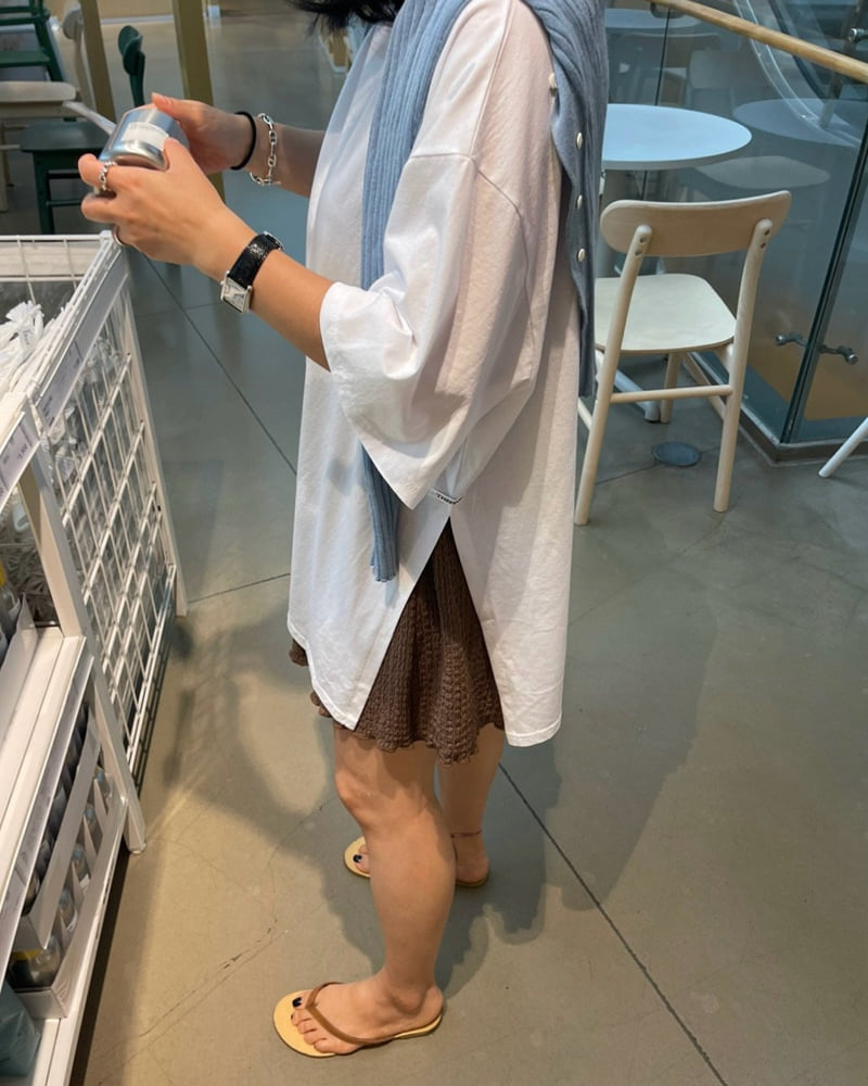 The Fine.b - Korean Women Fashion - #womensfashion - Silket Boxy Tee - 9