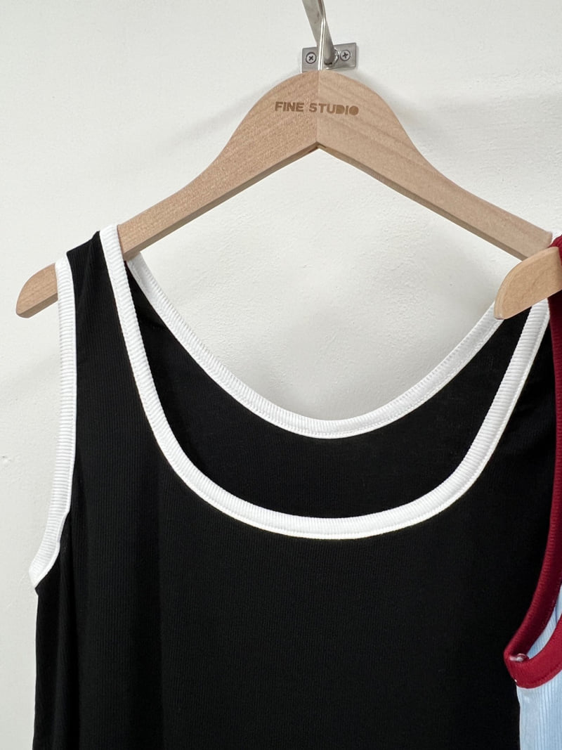 The Fine.b - Korean Women Fashion - #womensfashion - Double-Sided Color Block Sleeveless - 2