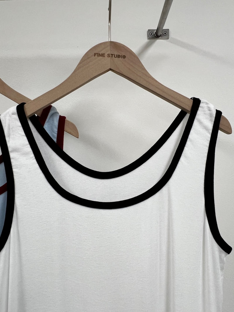 The Fine.b - Korean Women Fashion - #momslook - Double-Sided Color Block Sleeveless - 4