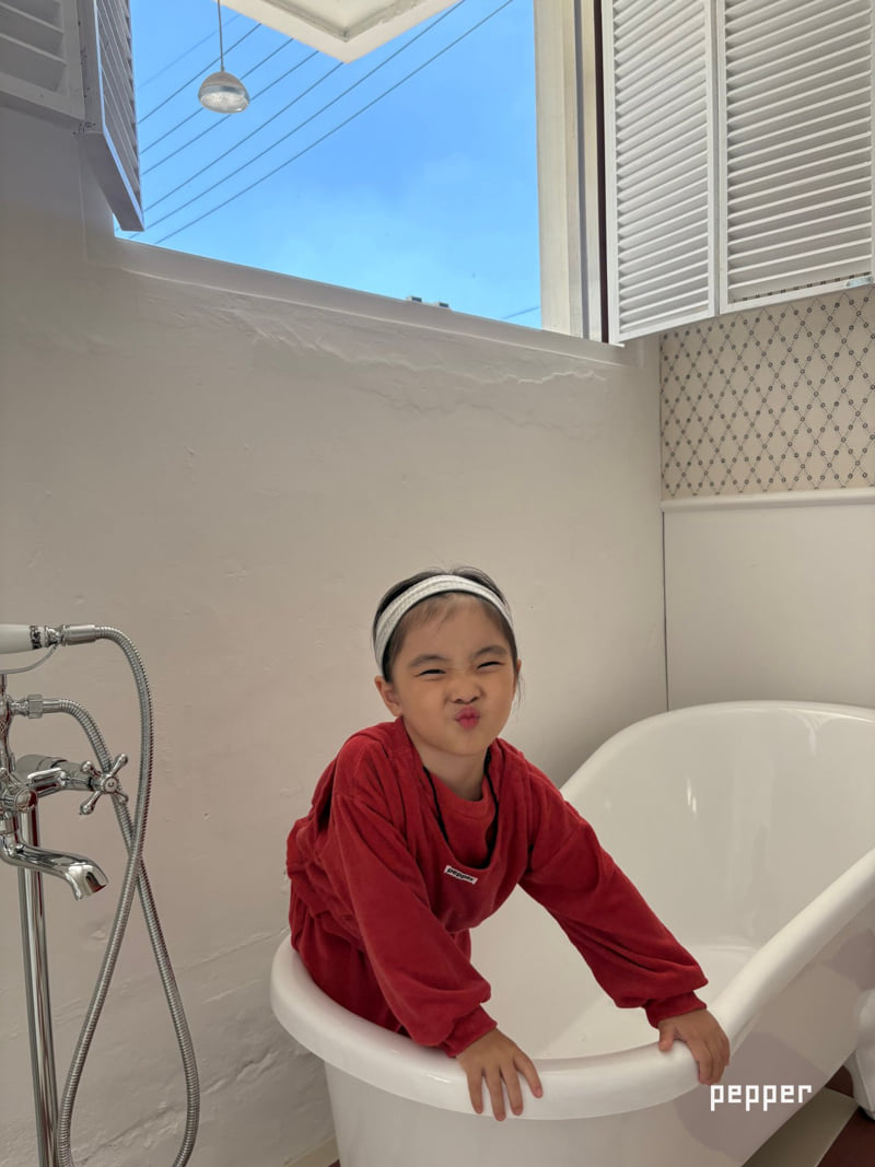 The Pepper - Korean Children Fashion - #Kfashion4kids - Strawberry Mochi Terry Sweatshirt - 12