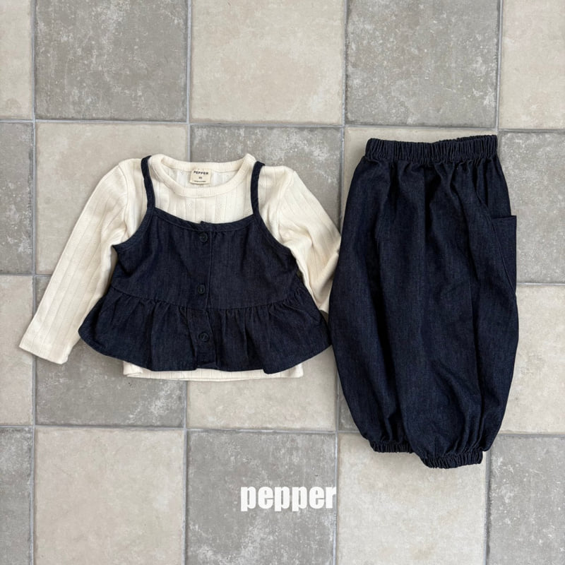 The Pepper - Korean Children Fashion - #childofig - Denim Bustier - 6