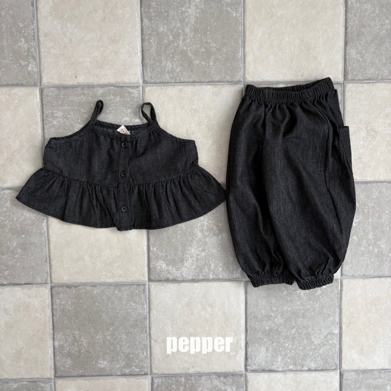 The Pepper - Korean Children Fashion - #kidsshorts - Denim Jogger Pants - 5