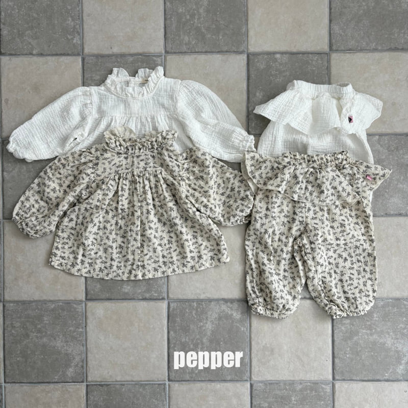 The Pepper - Korean Children Fashion - #kidsshorts - Snowflake Blouse - 6