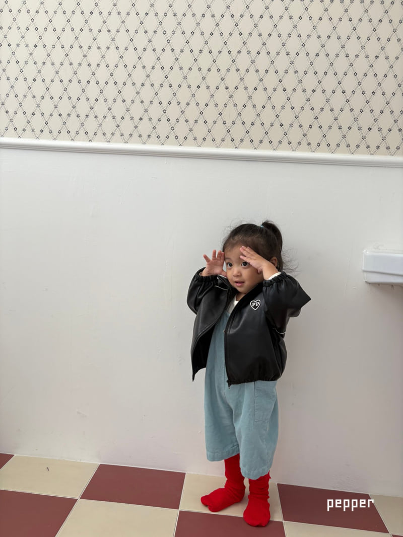 The Pepper - Korean Children Fashion - #kidsshorts - Kkukkku Leather Jacket - 9