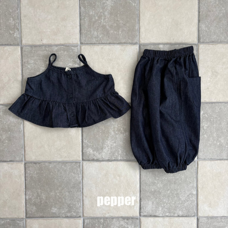 The Pepper - Korean Children Fashion - #kidsstore - Denim Jogger Pants - 6