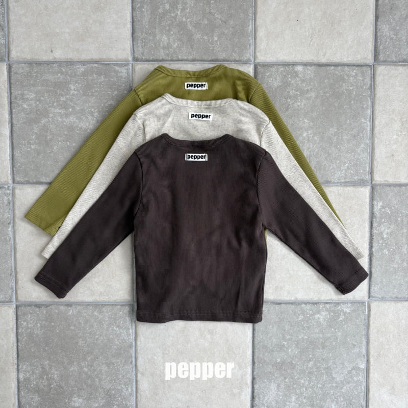 The Pepper - Korean Children Fashion - #littlefashionista - Olive Ribbed Tee