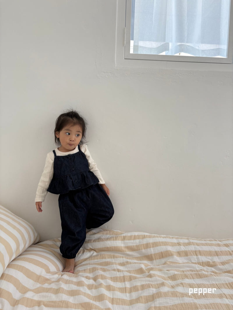 The Pepper - Korean Children Fashion - #prettylittlegirls - Denim Jogger Pants - 12