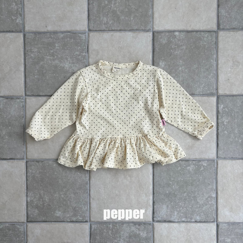 The Pepper - Korean Children Fashion - #minifashionista - Dot Frill Tee - 4
