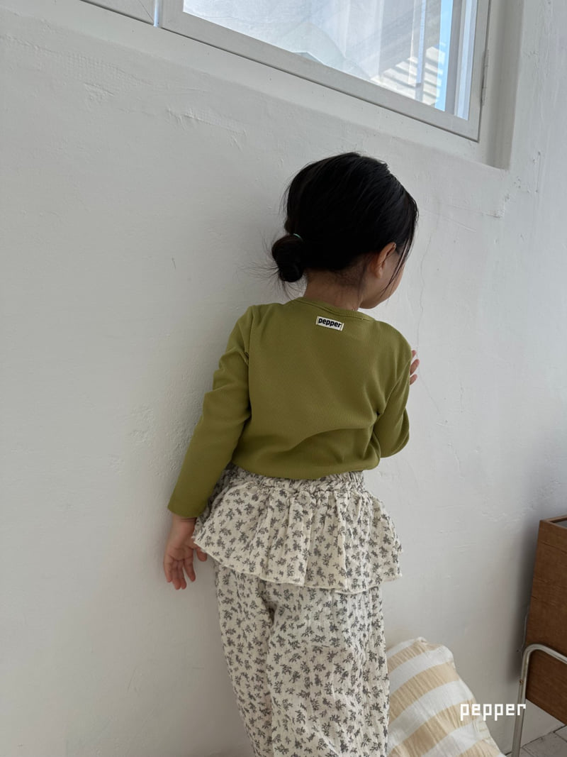The Pepper - Korean Children Fashion - #stylishchildhood - Olive Ribbed Tee - 7