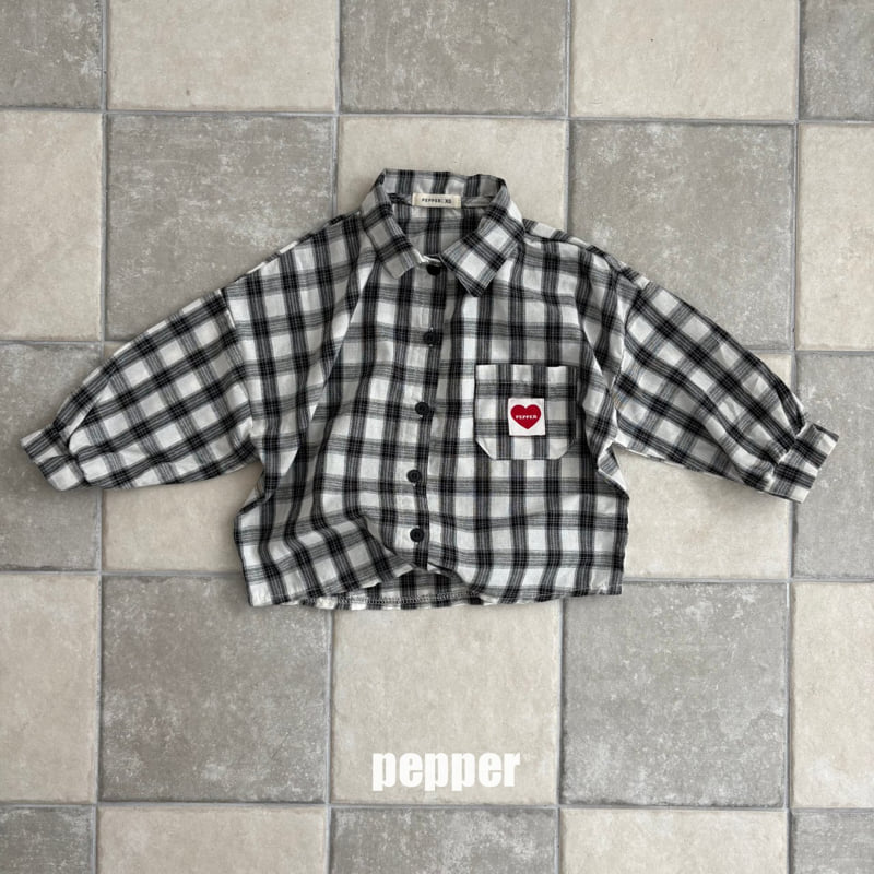 The Pepper - Korean Children Fashion - #todddlerfashion - Heart Check Shirt - 3