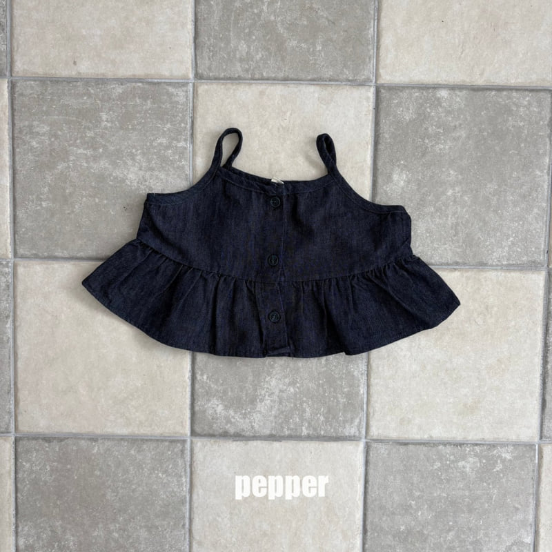 The Pepper - Korean Children Fashion - #todddlerfashion - Denim Bustier - 3