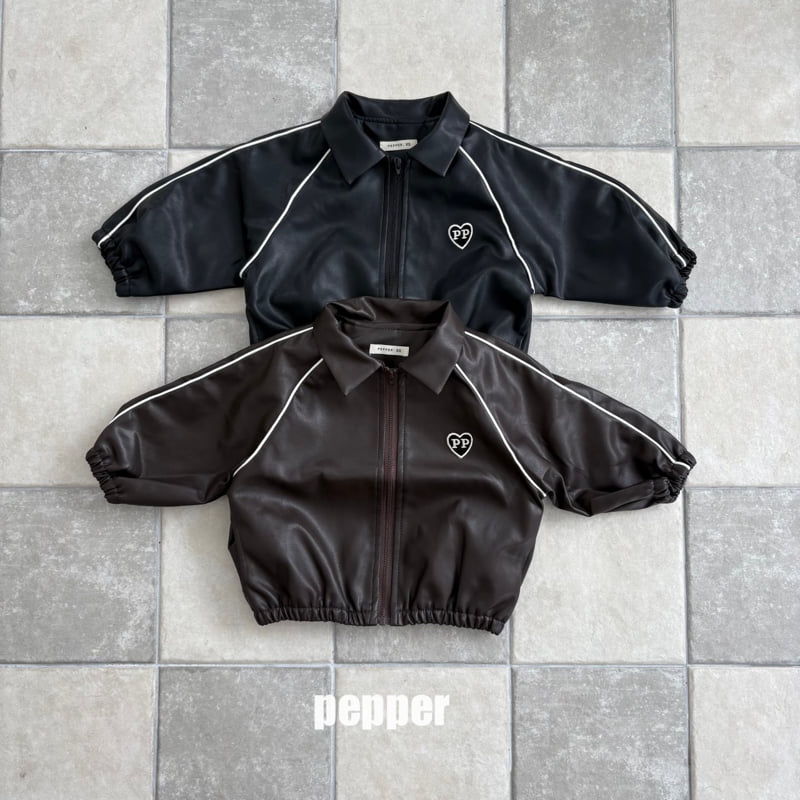 The Pepper - Korean Children Fashion - #todddlerfashion - Kkukkku Leather Jacket
