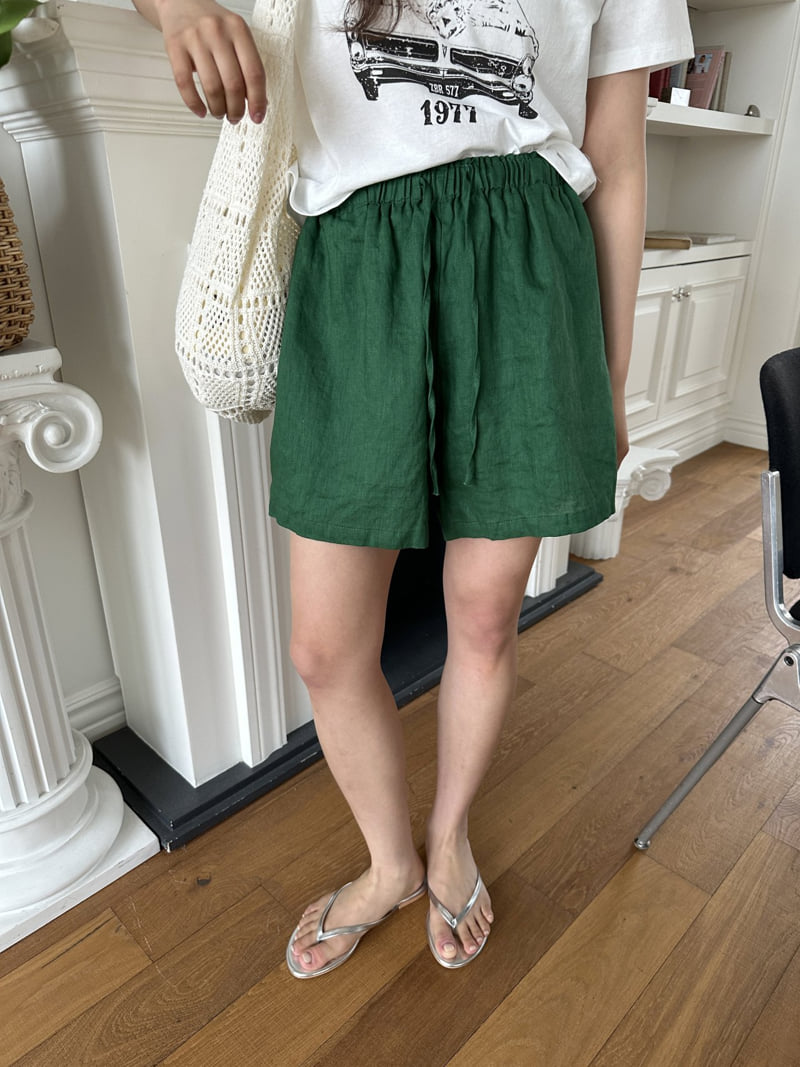 There By - Korean Women Fashion - #momslook - Linen Shorts - 3