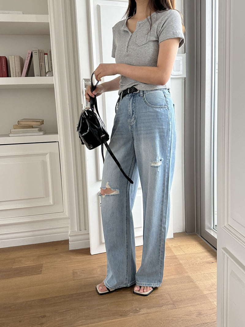 There By - Korean Women Fashion - #momslook - 902 Denim Pants - 5
