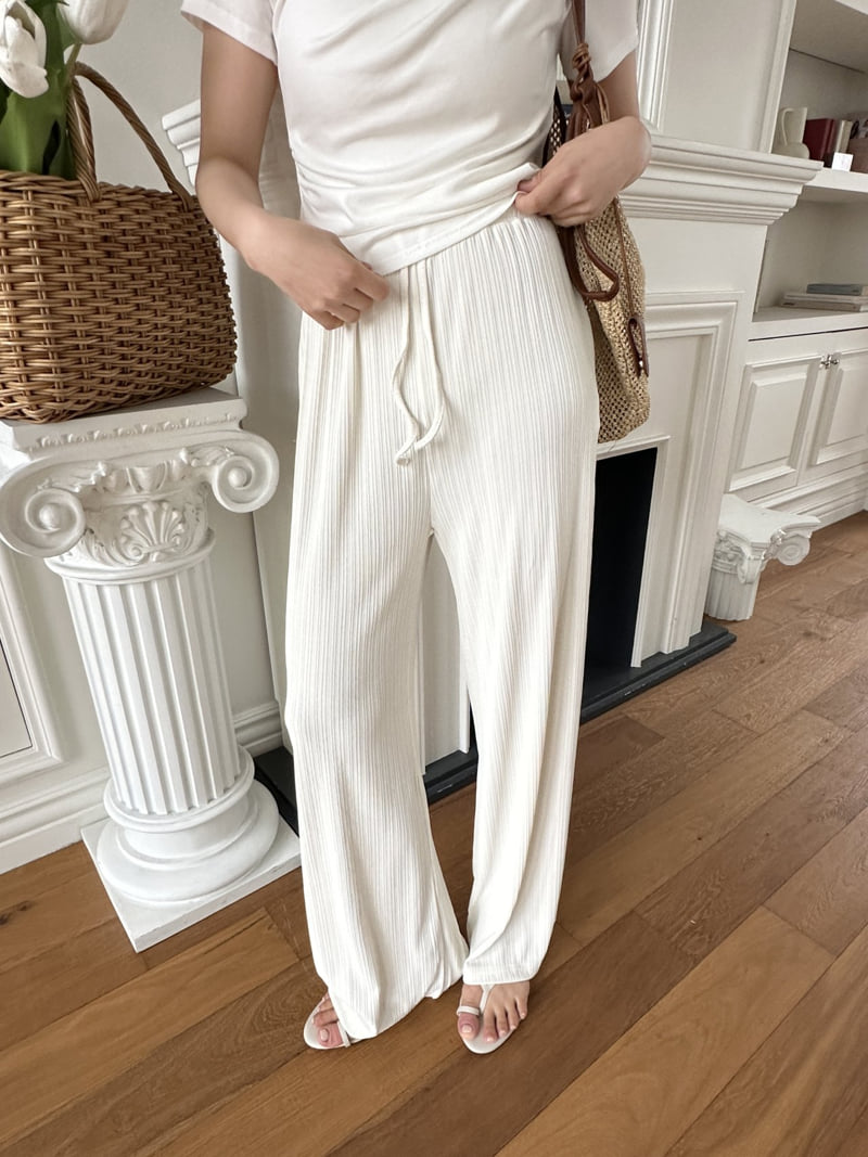 There By - Korean Women Fashion - #momslook - Ice Ribbed Pants - 3
