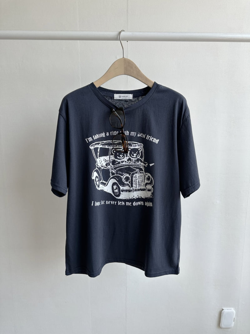 There By - Korean Women Fashion - #momslook - Classic Car Print Tee - 10
