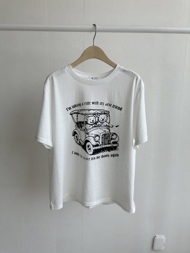 There By - Korean Women Fashion - #momslook - Classic Car Print Tee - 8