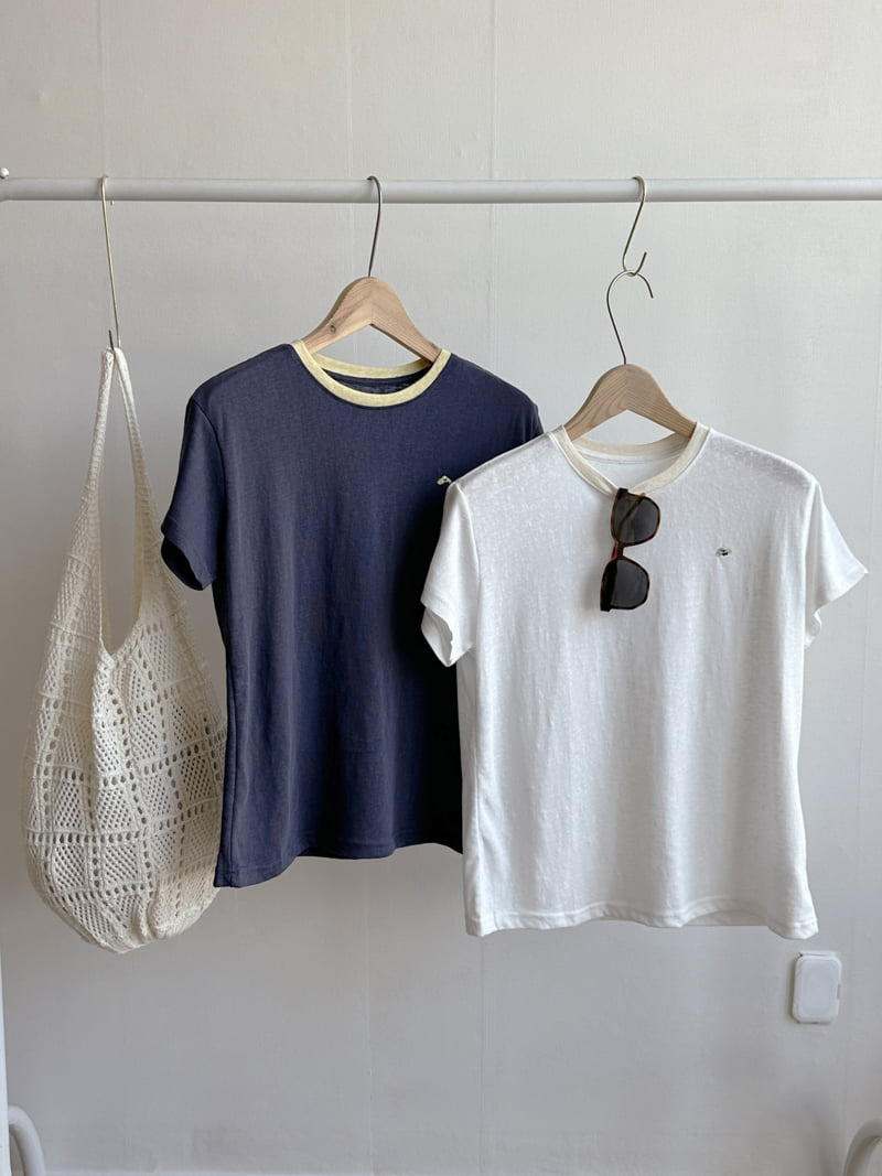 There By - Korean Women Fashion - #momslook - Color-block Tee - 2