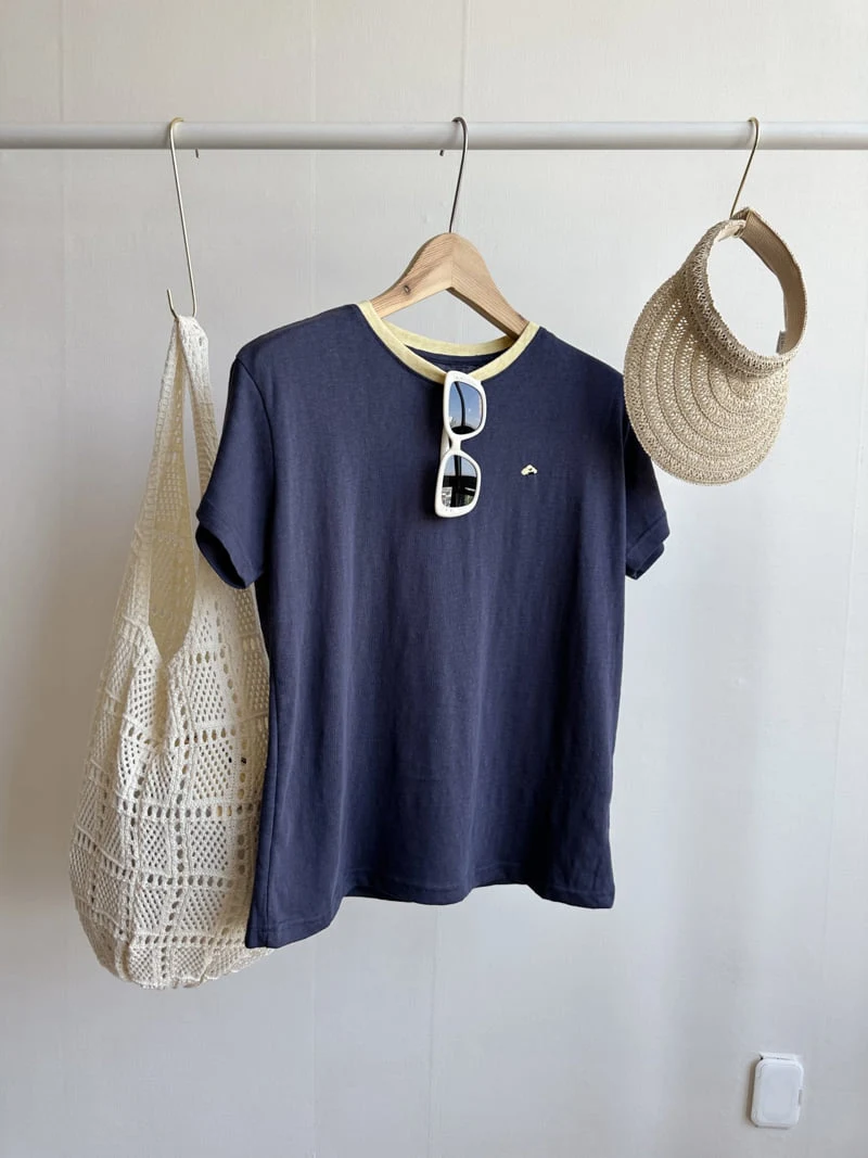 There By - Korean Women Fashion - #momslook - Color-block Tee - 6