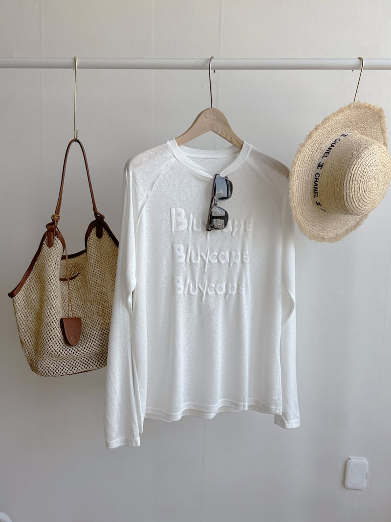 There By - Korean Women Fashion - #momslook - Blue Caps Tee - 5