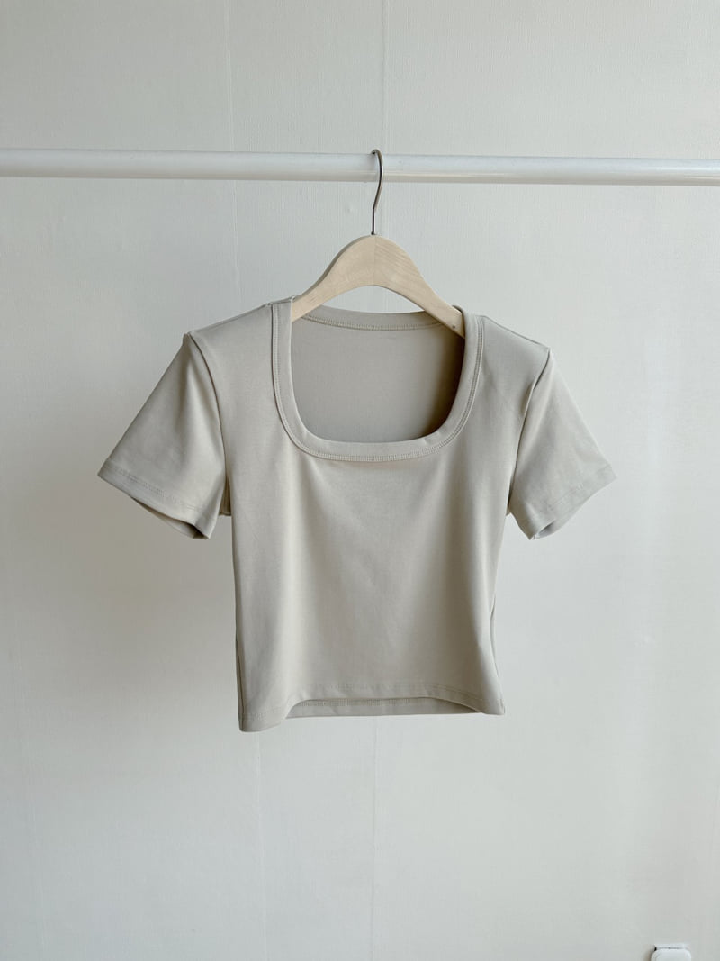 There By - Korean Women Fashion - #momslook - Square Neck Tee - 2
