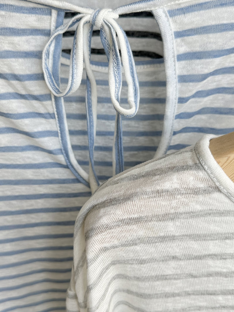 There By - Korean Women Fashion - #momslook - Cool Stripe Tee - 2