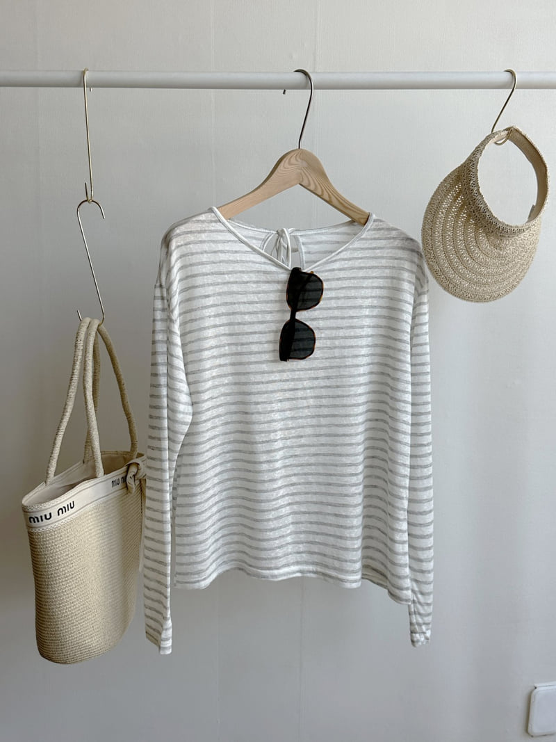 There By - Korean Women Fashion - #momslook - Cool Stripe Tee - 4