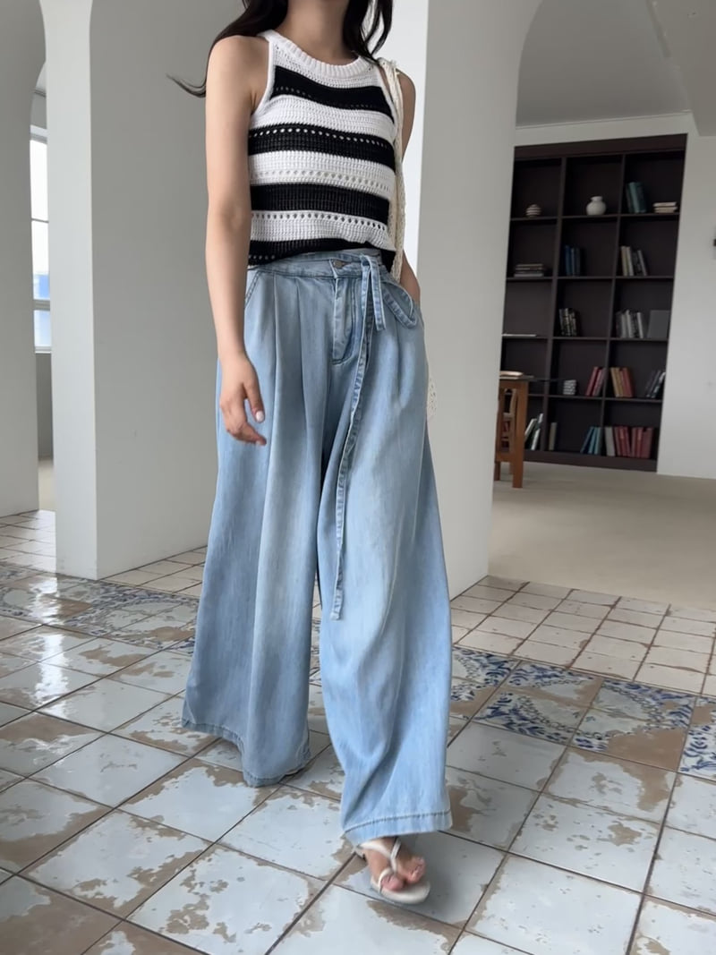 There By - Korean Women Fashion - #momslook - Stripe Halter Sleeveless - 11