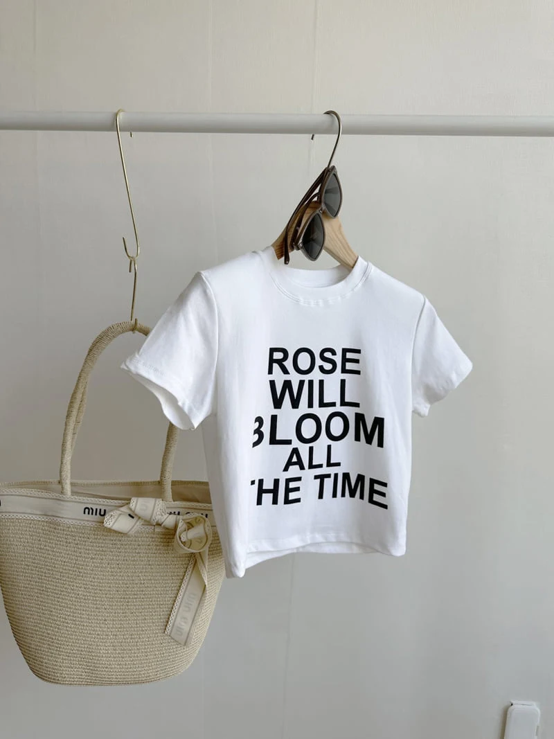 There By - Korean Women Fashion - #momslook - Rose Padded Tee - 8