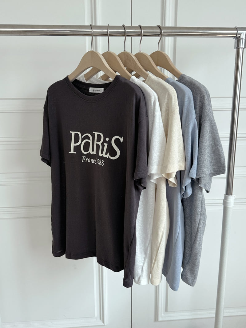 There By - Korean Women Fashion - #momslook - Paris Print Tee - 10