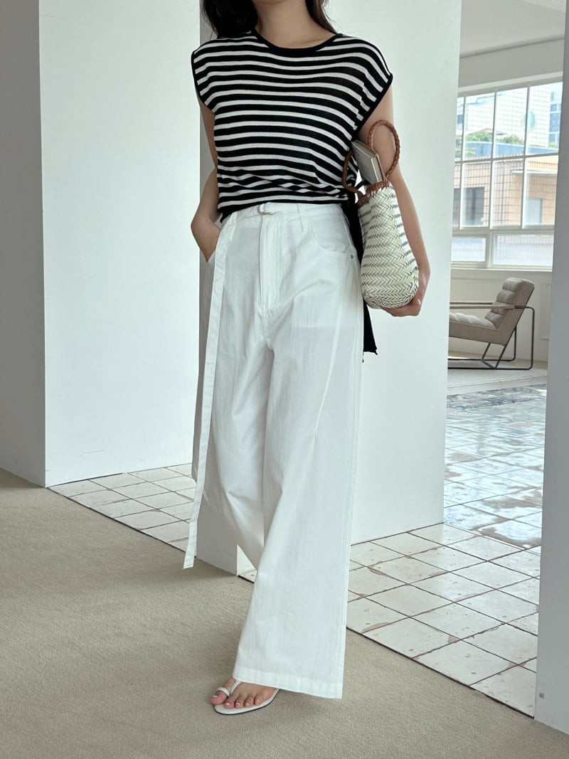 There By - Korean Women Fashion - #momslook - Rich Belted Pants - 2