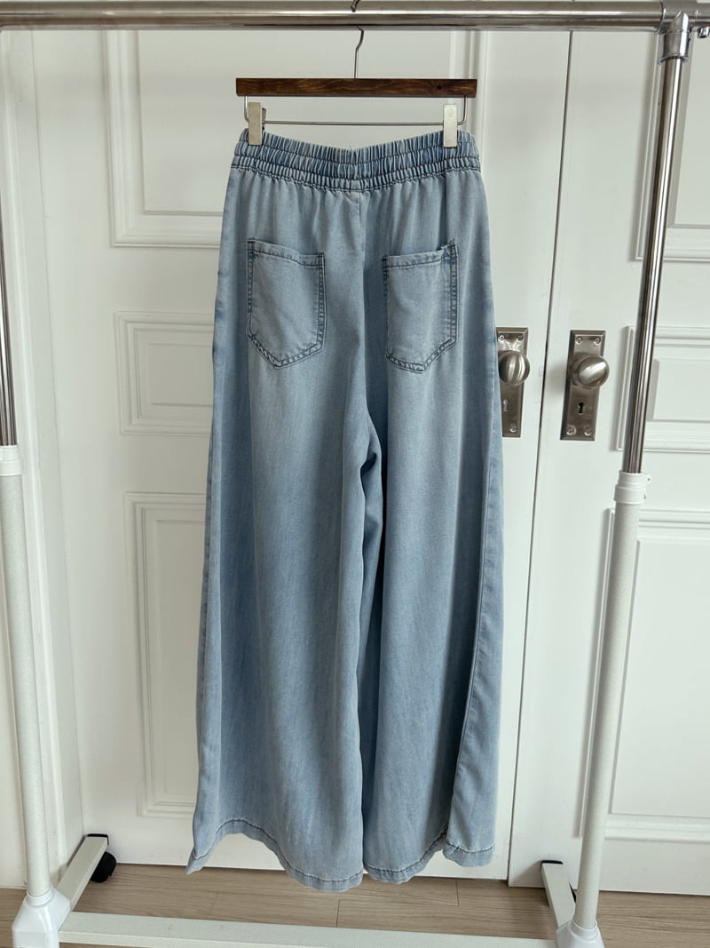 There By - Korean Women Fashion - #momslook - Wide Denim Pants - 12