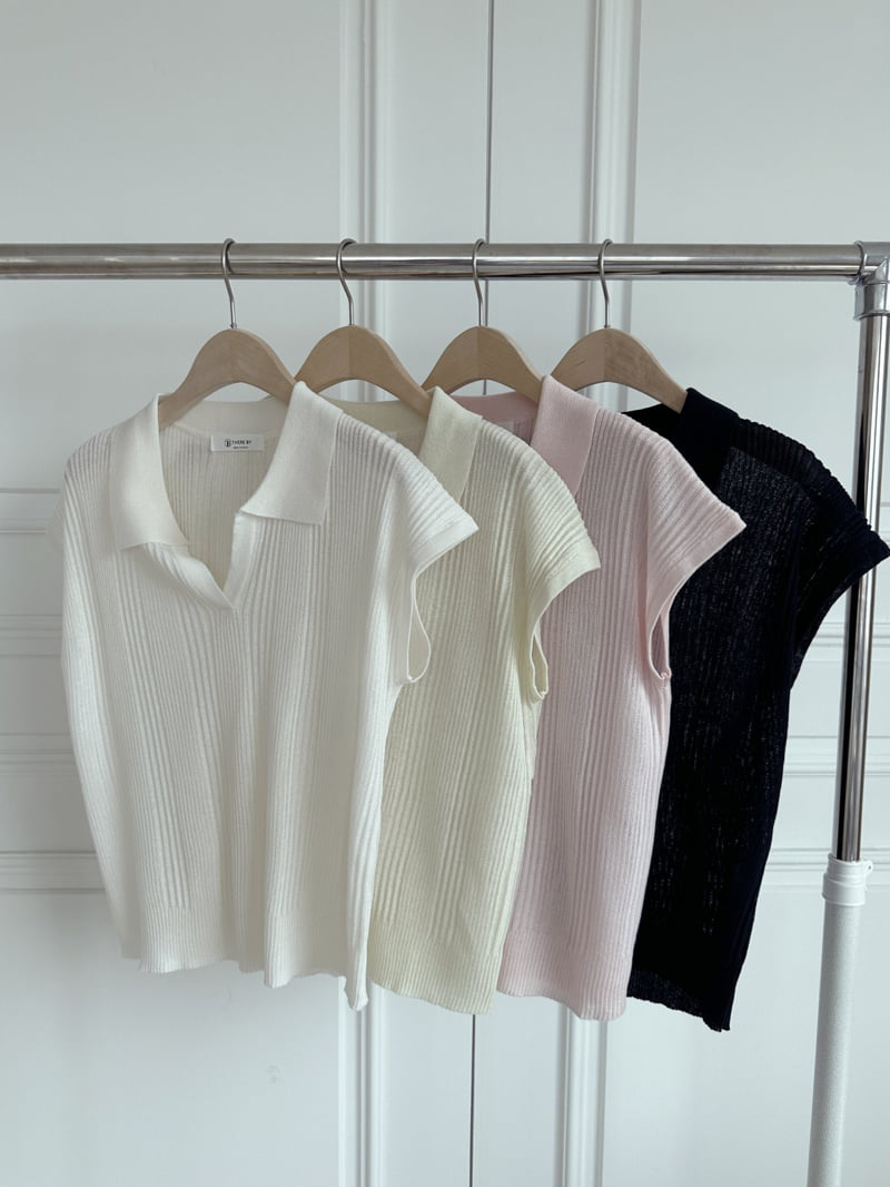 There By - Korean Women Fashion - #momslook - Collar Ribbed Knit - 8