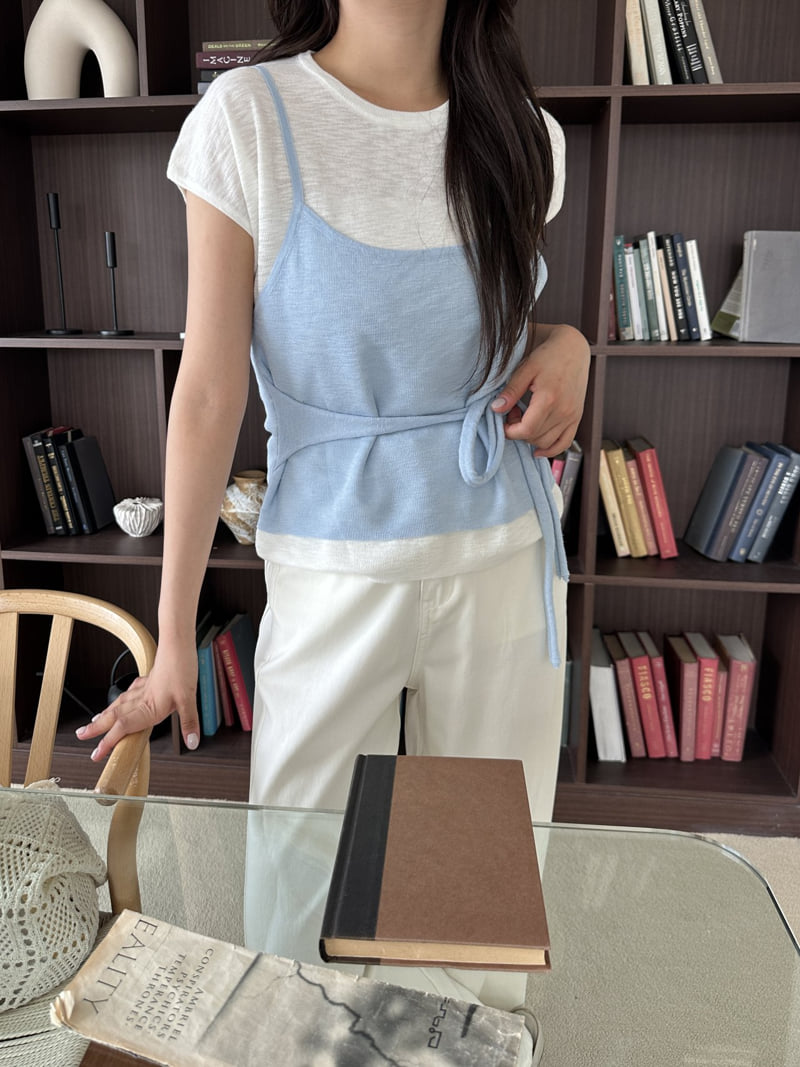 There By - Korean Women Fashion - #restrostyle - Layered Knit - 4