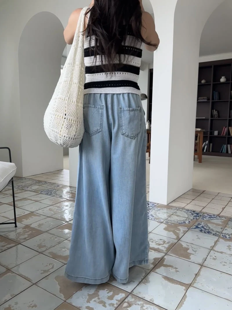 There By - Korean Women Fashion - #shopsmall - Wide Denim Pants - 7